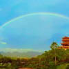 Cầu vồng xuất hiện ở chùa Tam Chúc, nơi đang tôn trí xá lợi Phật