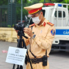CSGT Hà Nội đặt máy quay ở ngã tư ghi hình phạt nguội xe máy vi phạm