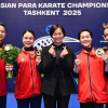 8 nữ võ sĩ Việt Nam giành 3 huy chương vàng karate châu Á