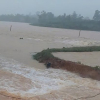 Một đoạn đập ở Quảng Bình bị vỡ, nước lũ tràn về hạ du