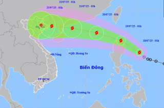 Bão Wipha sắp vào Biển Đông, gây mưa rất lớn cho miền Bắc