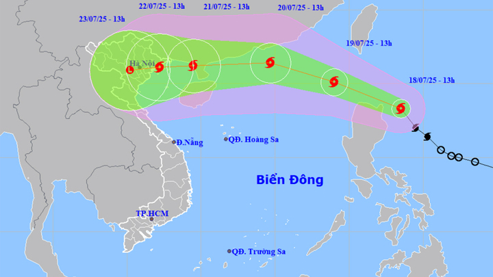 Tin bão Wipha: Di chuyển nhanh, ngày mai tiến vào Biển Đông gây mưa lớn ở Bắc Bộ