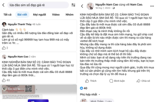 Mua bán sim điện thoại số đẹp giá rẻ trên mạng: Cẩn trọng để tránh bị lừa