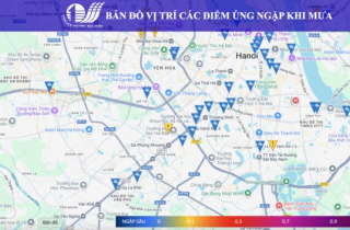 Danh sách các điểm úng ngập ở Hà Nội ngay lúc này