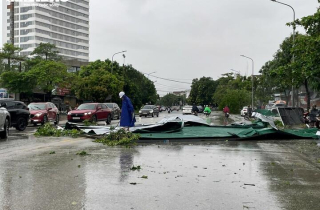 Tan hoang sau bão số 5: Cây cối ngã rạp, nhà cửa tốc mái, ngập lũ chia cắt