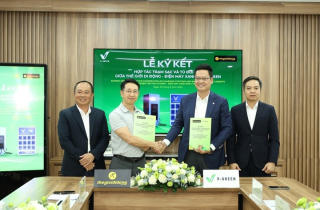 V-Green bắt tay Thế Giới Di Động, phủ sóng hơn 2.000 trạm sạc và đổi pin xe điện