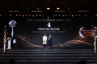 Vincom Retail - Biểu tượng bất động sản bán lẻ Việt chinh phục giải thưởng “Thương hiệu Truyền cảm hứng châu Á 2025”