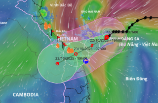 Bão số 12 Fengshen di chuyển chậm, miền Trung mưa tăng dần từ trưa nay