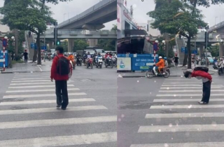 Cúi đầu cảm ơn trên vạch kẻ cho người đi bộ: Văn hoá nhường đường còn quá xa lạ với người Việt