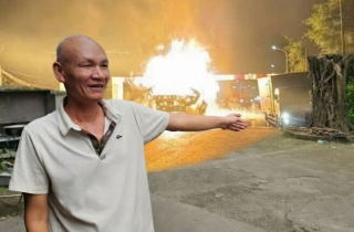 Nổ xe bồn tại Hưng Yên: 'Tiếng nổ như bom, nhà tôi bao nhiêu cửa kính vỡ hết'