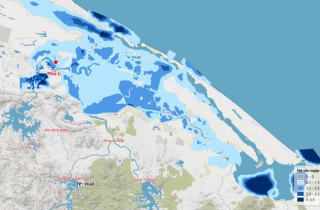 Nước trên sông ở Huế lên lại, lũ trên sông Thu Bồn có thể tương đương đỉnh lịch sử