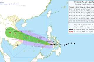 Bão Kalmaegi cường độ rất mạnh, đường đi và tác động tương tự bão Damrey 2017