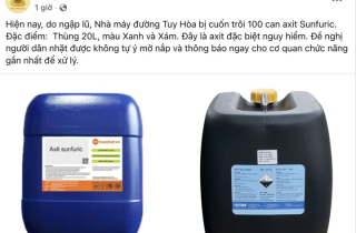 100 can axit đặc biệt nguy hiểm bị lũ cuốn trôi ở Đắk Lắk