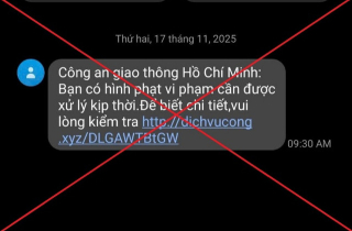 Công an Hà Nội cảnh báo chiêu lừa “phạt nguội” qua link giả mạo