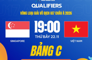 Xem trực tiếp U17 Việt Nam vs U17 Singapore hôm nay 22/11 trên kênh nào?