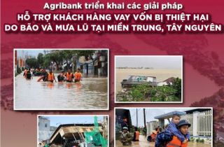 Agribank tiếp tục triển khai chính sách giảm tới 2%/năm lãi suất cho vay hỗ trợ khách hàng bị thiệt hại do bão số 12, 13 và mưa lũ