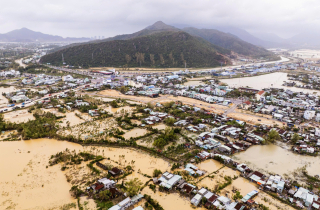 Toàn cảnh phía Đông Gia Lai ngập cục bộ trở lại do mưa lớn trong đêm