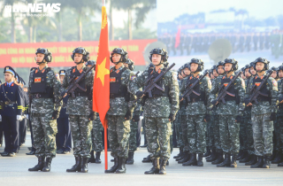 Dàn khí tài hiện đại của lực lượng Công an tham gia bảo vệ Đại hội XIV của Đảng