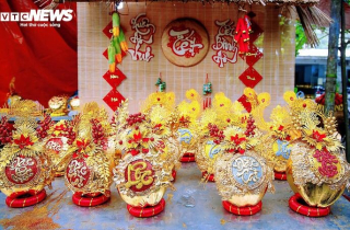 Dừa dát vàng, dừa bonsai linh vật ngựa 'cháy hàng' mùa Tết