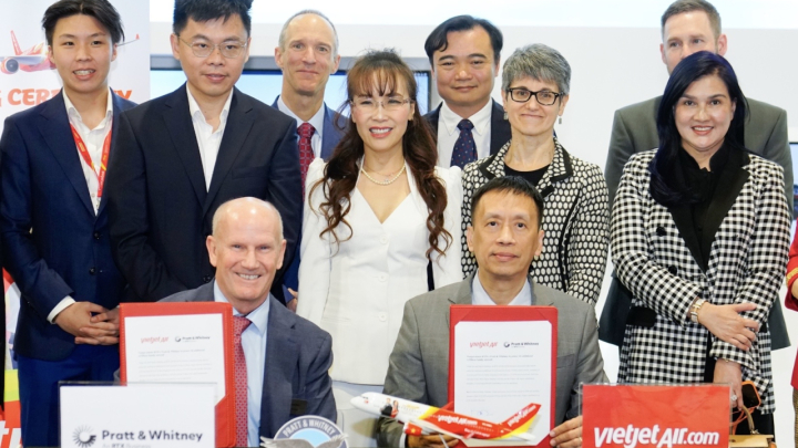 Vietjet đặt hàng động cơ Pratt & Whitney cho 44 máy bay Airbus A320neo